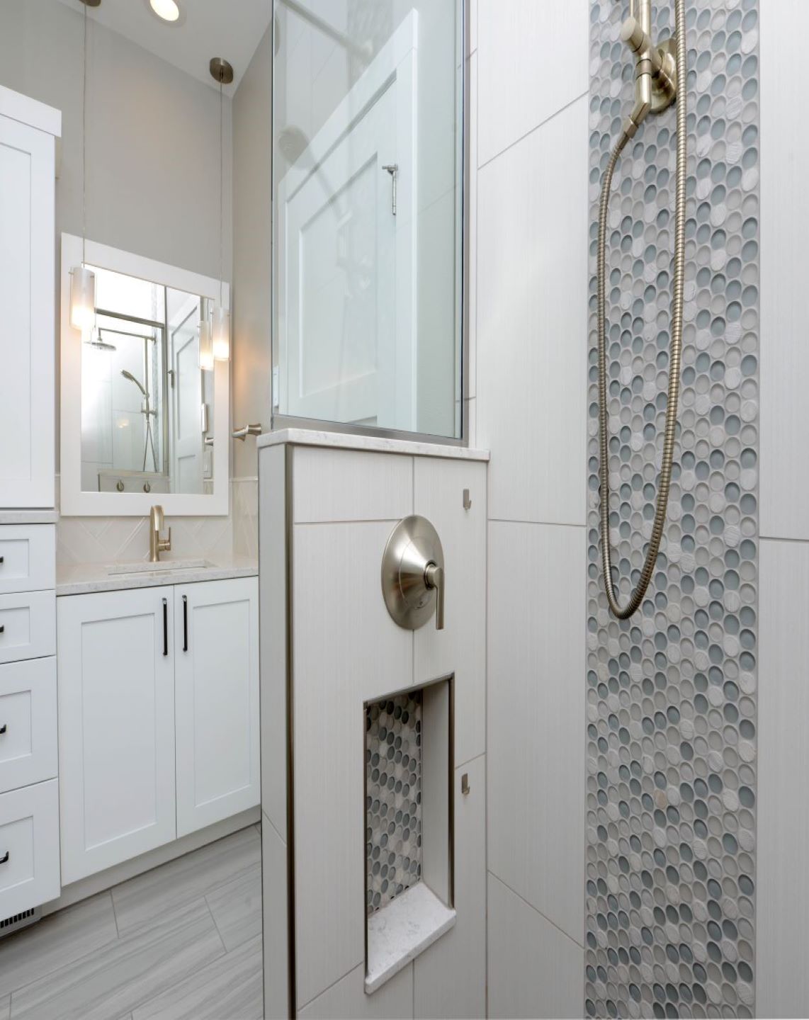 Installed tile flooring in home