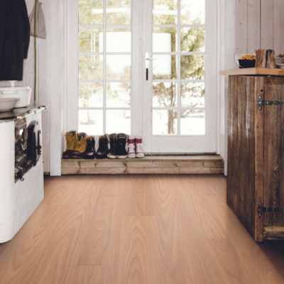 waterproof flooring in entryway with shoes