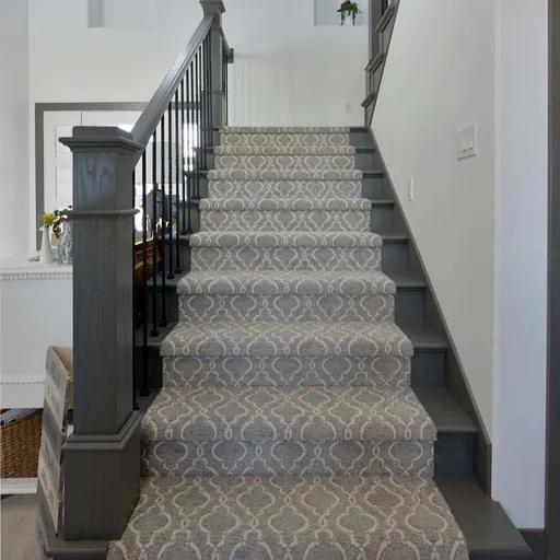 Carpet stair runner installation in Fargo 