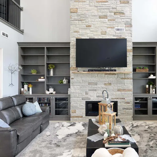 Area rug in Fargo living room 