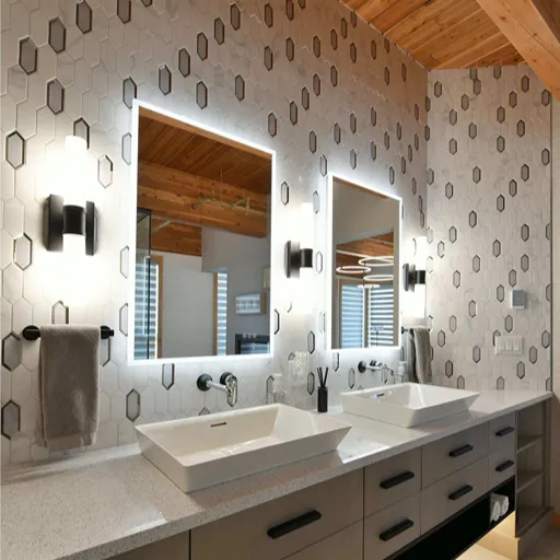 Modern tile in the bathroom 