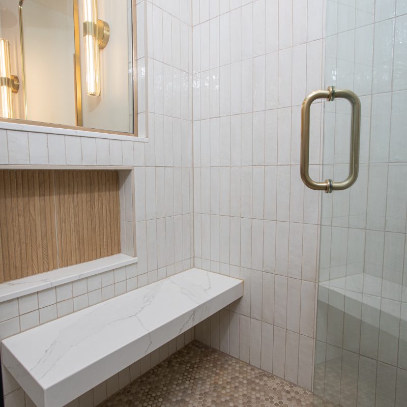 custom tile shower surround installation