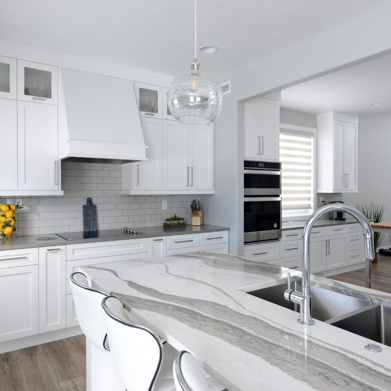 custom backsplash tile in kitchen