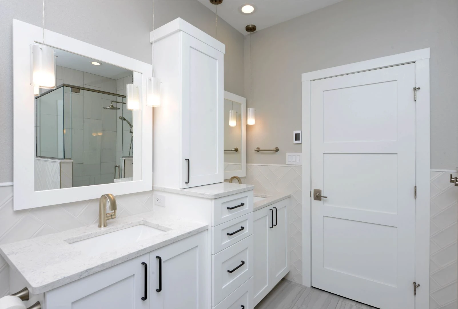 cabinets in bathroom