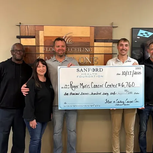 Floor to Ceiling Carpet One donates to the cancer center